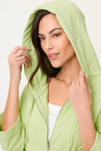 Veste zippée en jersey à capuche