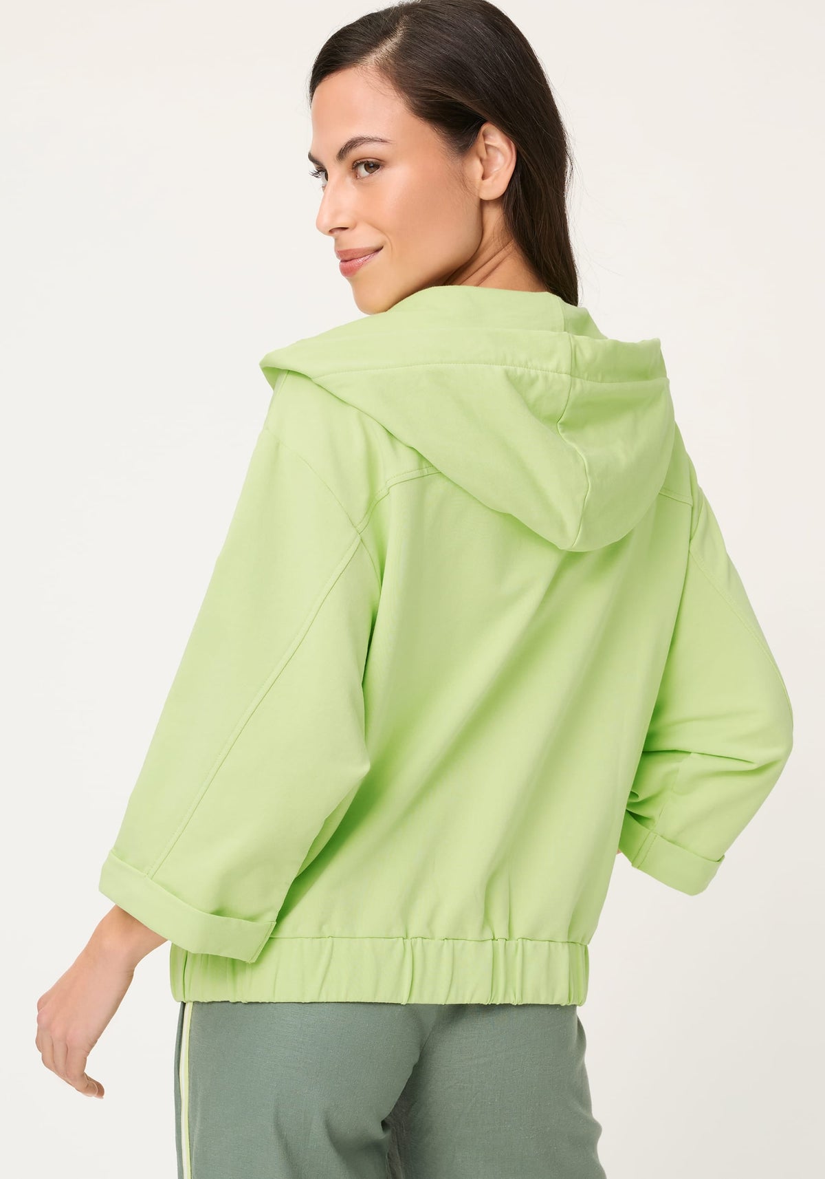 Veste zippée en jersey à capuche