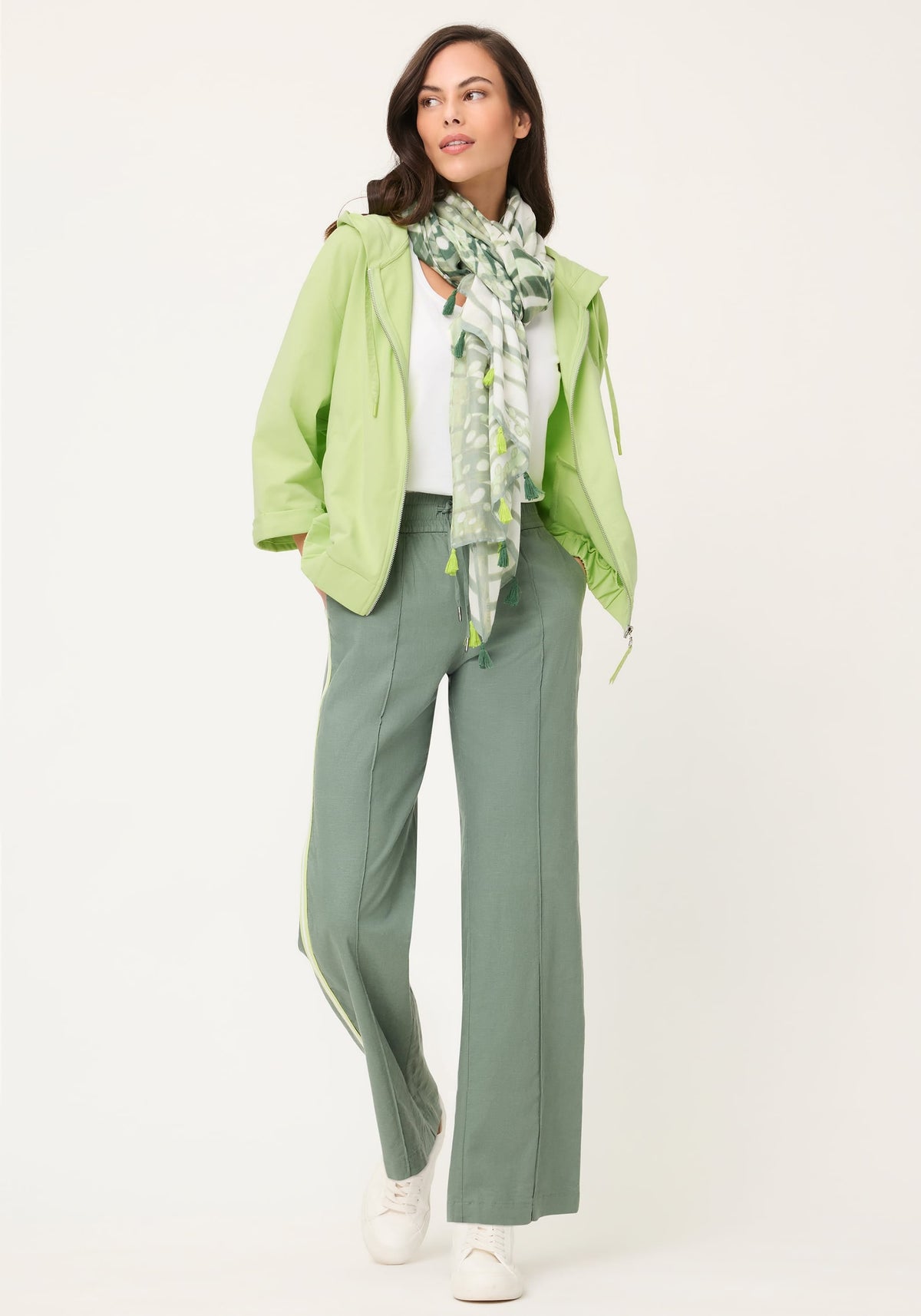 Veste zippée en jersey à capuche