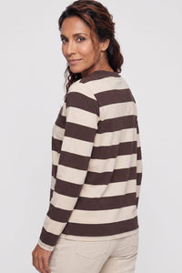 Embellished Stripe Jersey Top