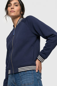 Cardigan en jersey à fermeture éclair sur le devant