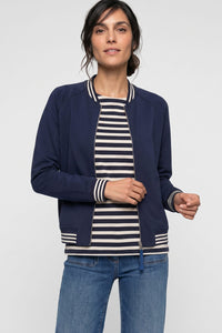 Cardigan en jersey à fermeture éclair sur le devant
