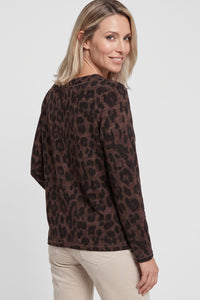 Embellished Placement Print Jersey Top