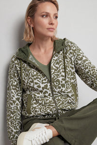 Modern Animal Jacquard Zip Front Jacket