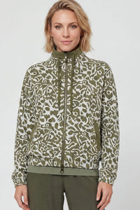 Modern Animal Jacquard Zip Front Jacket