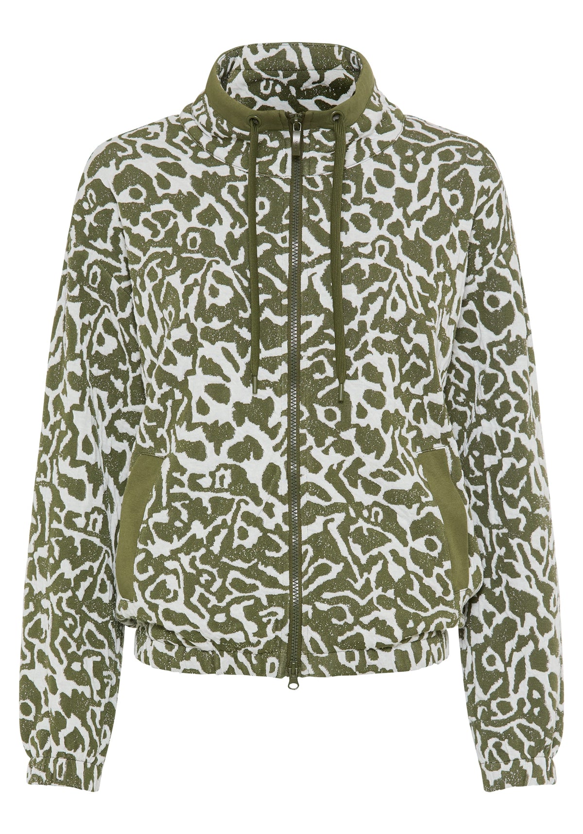 Modern Animal Jacquard Zip Front Jacket