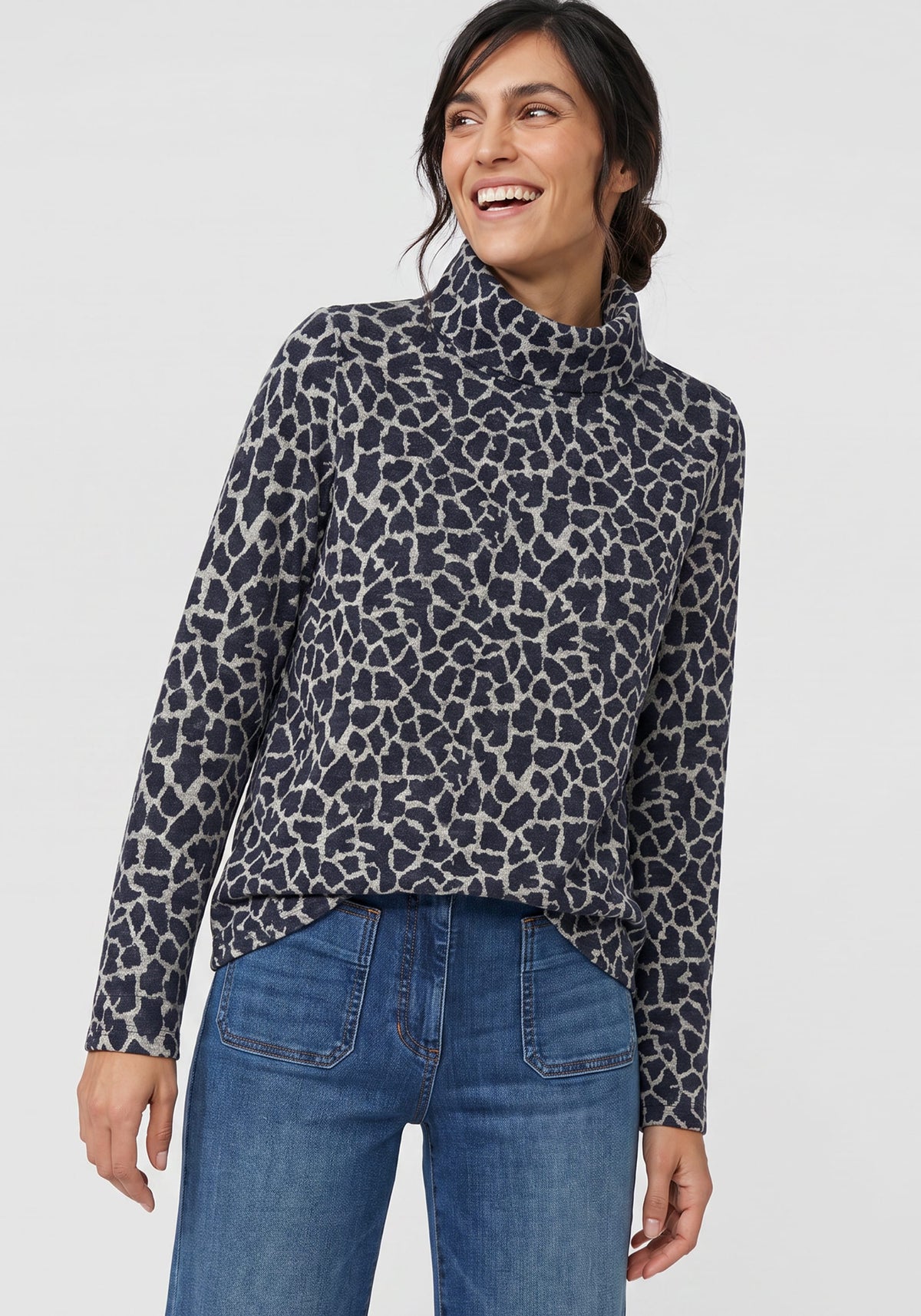 Funnel Neck Jersey Top