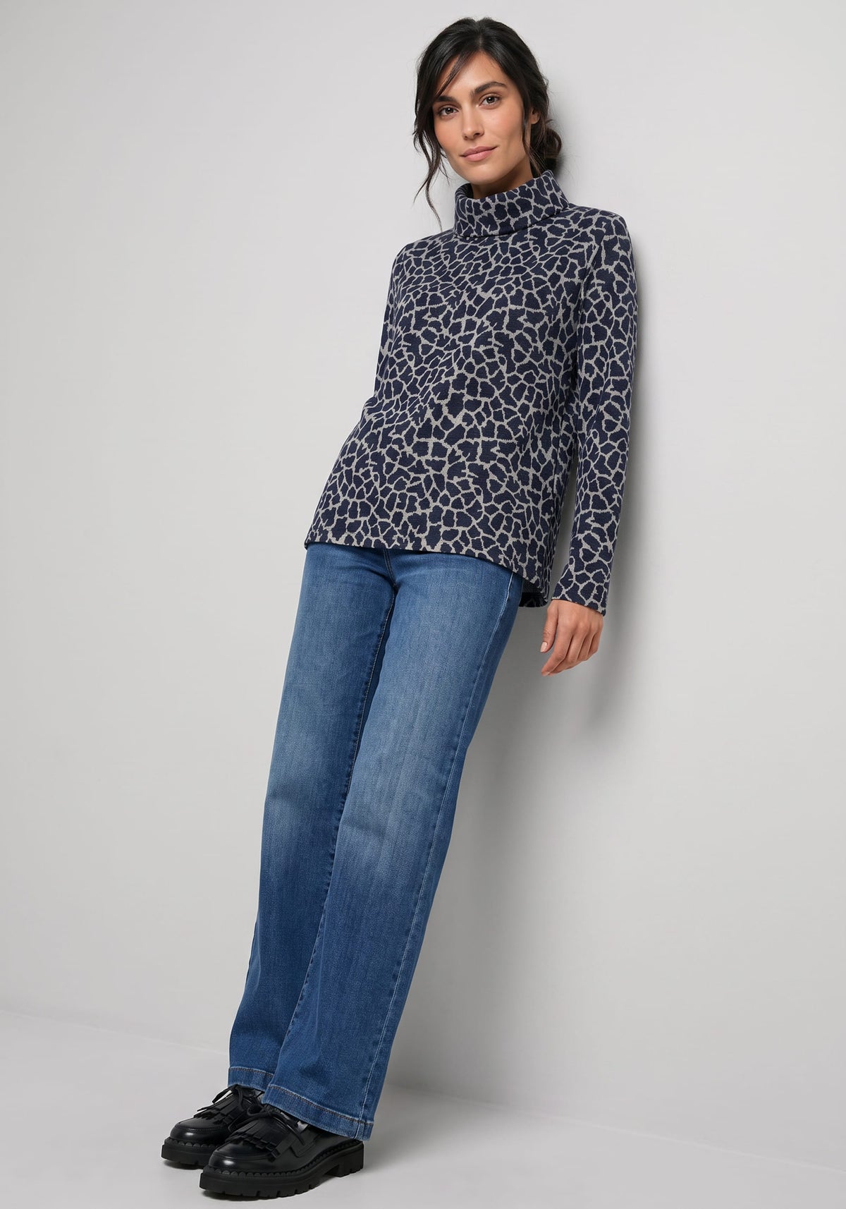Funnel Neck Jersey Top
