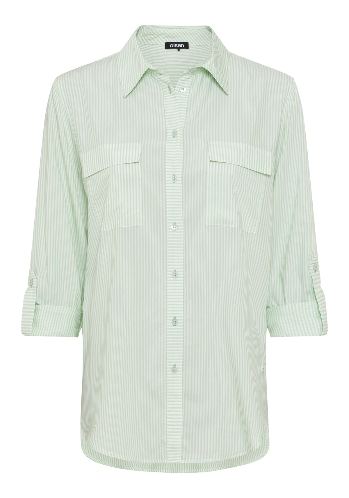 Long Sleeve Stripe Shirt containing LENZING™ ECOVERO™ Viscose