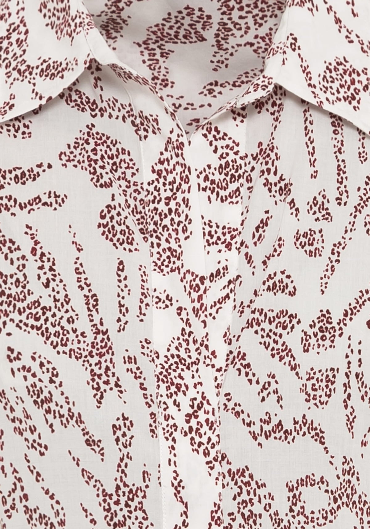 Cotton Blend Long Sleeve Animal Print Tunic Shirt