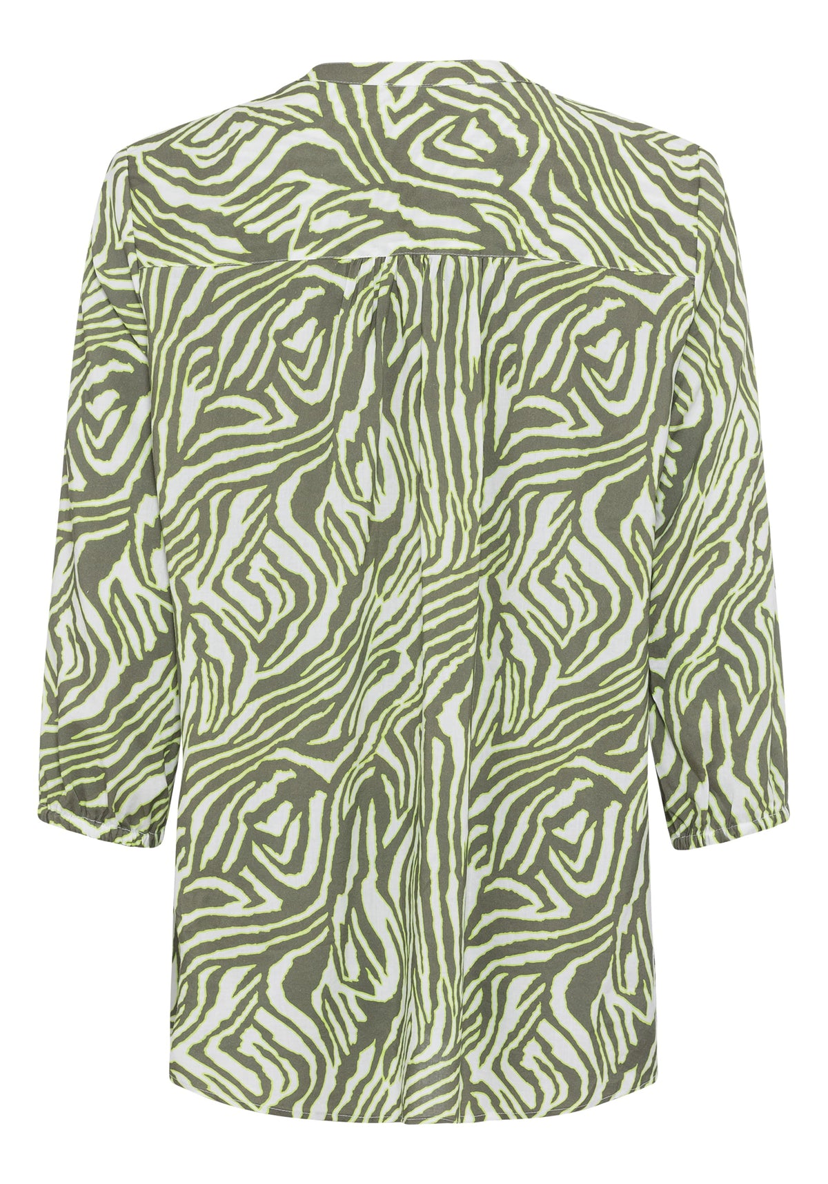 Cotton Viscose 3/4 Sleeve Zebra Print Tunic Shirt