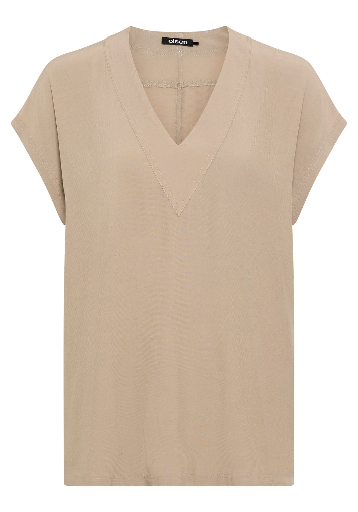 Blouse unie à col en V