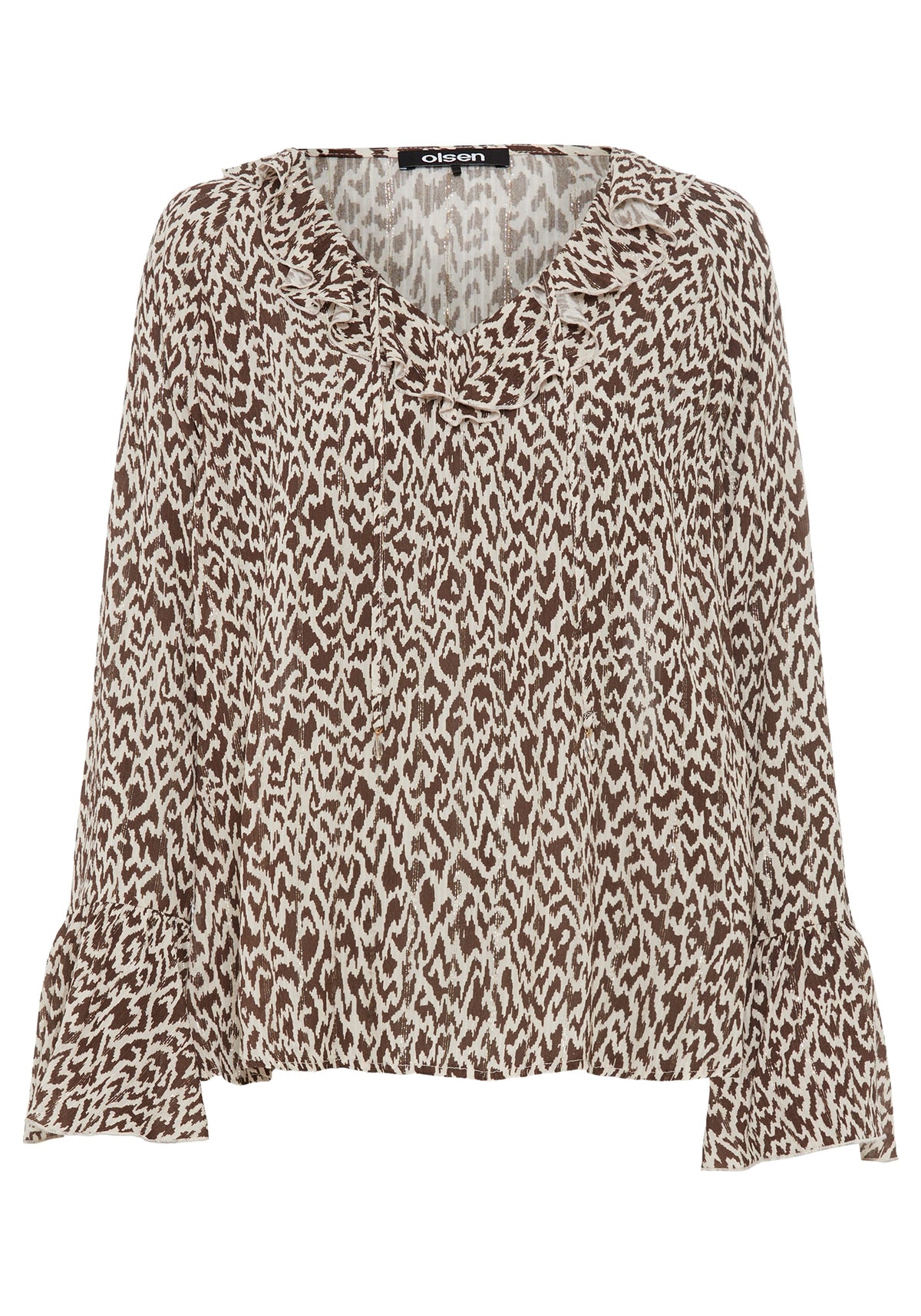 Modern Animal Bell Sleeve Blouse