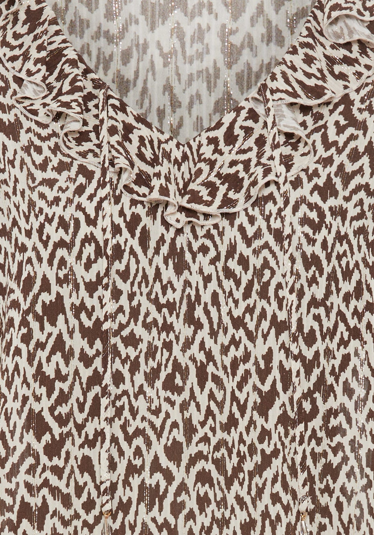 Modern Animal Bell Sleeve Blouse