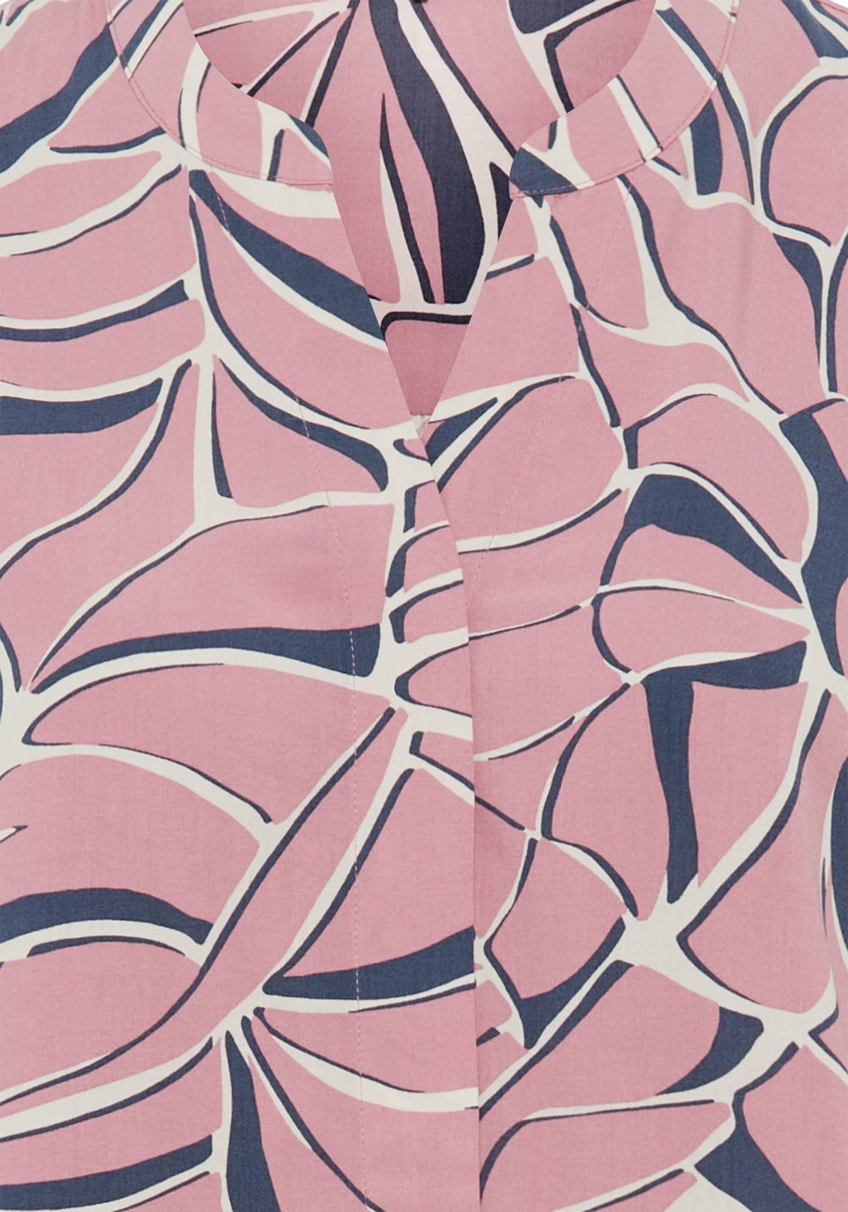 Graphic Leaf Print Tunic Shirt