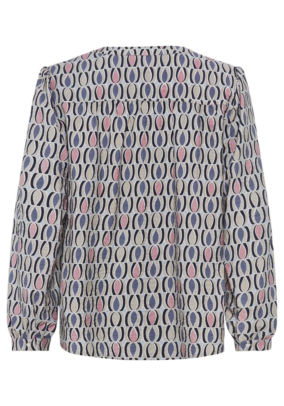 Retro Print Tunic Blouse
