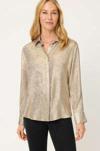 Metallic Crinkle Shirt