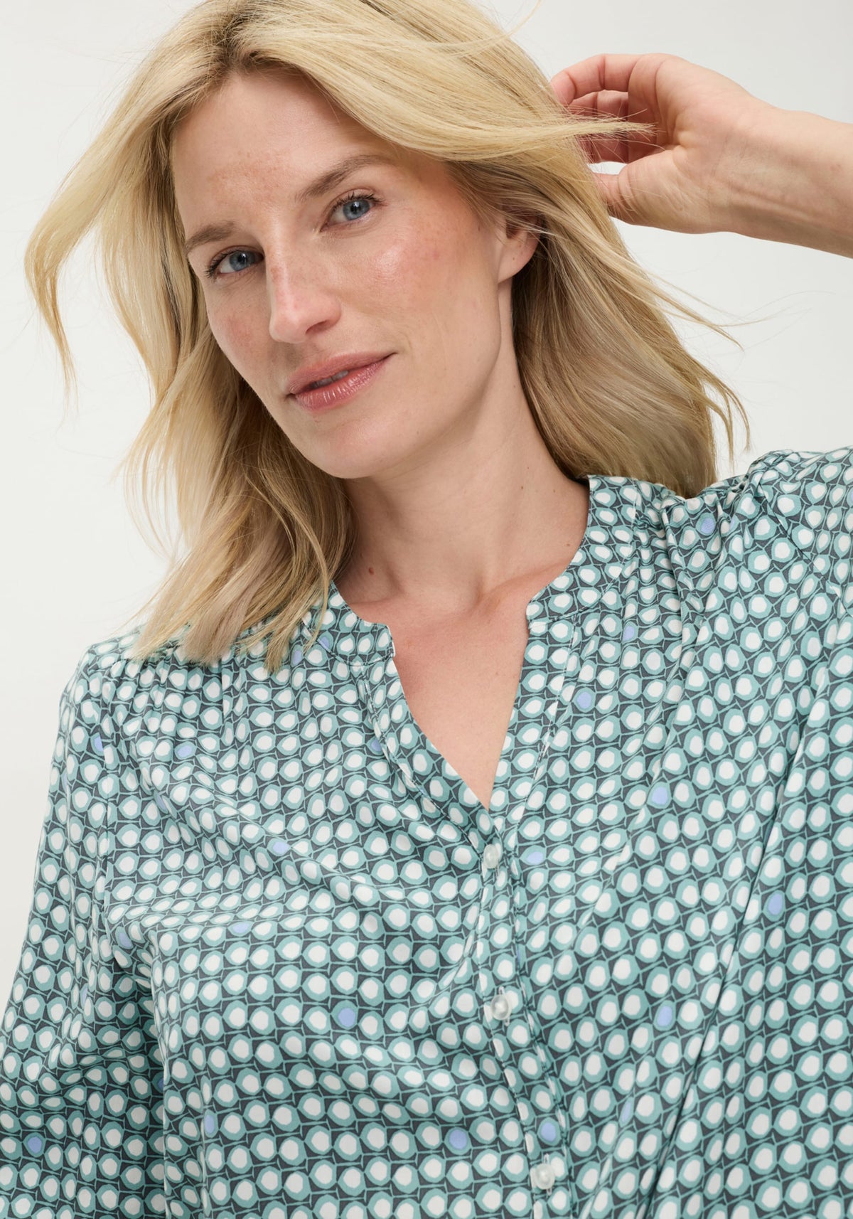 Dot Print Tunic Shirt