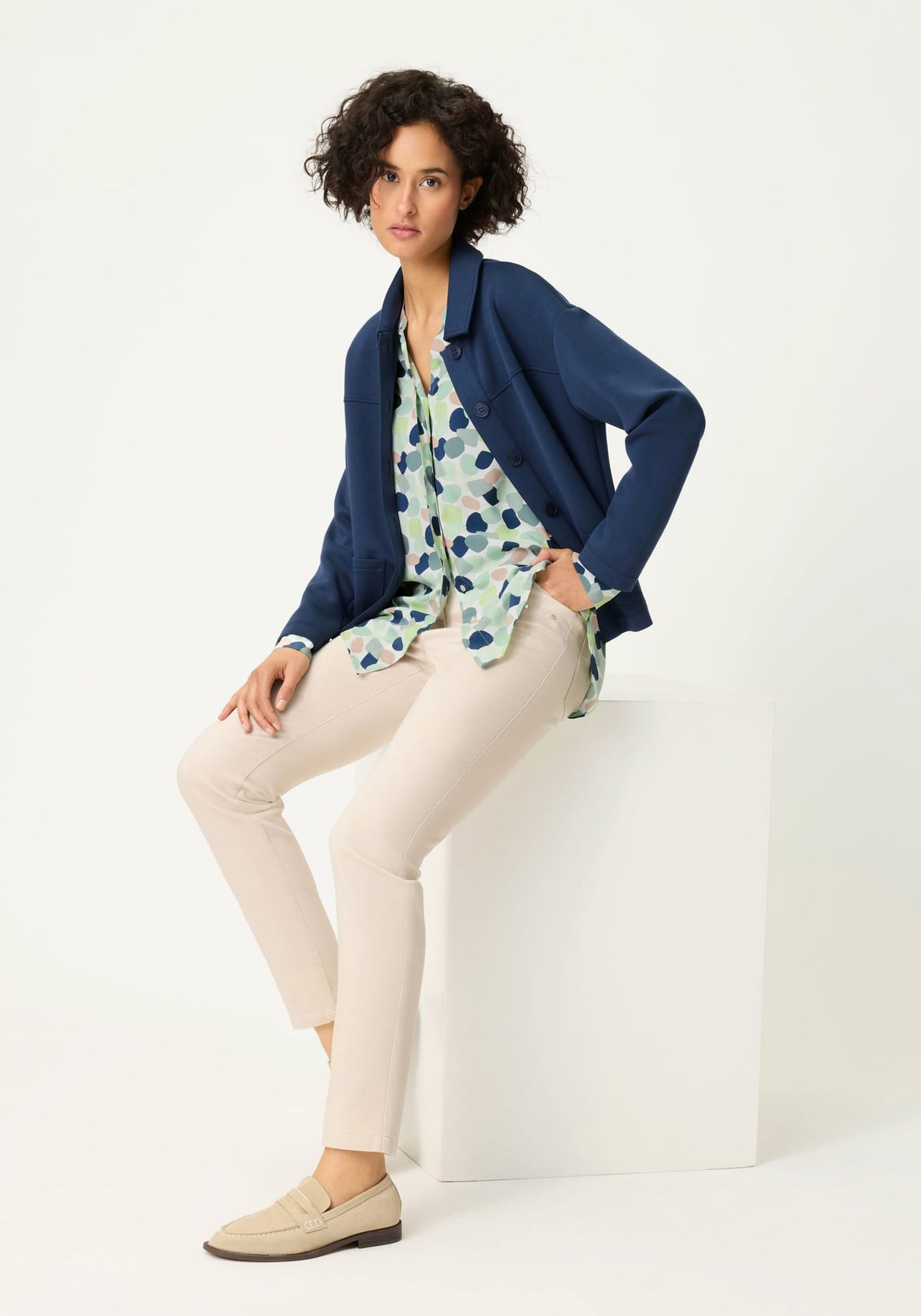 Blouse imprimée à pois