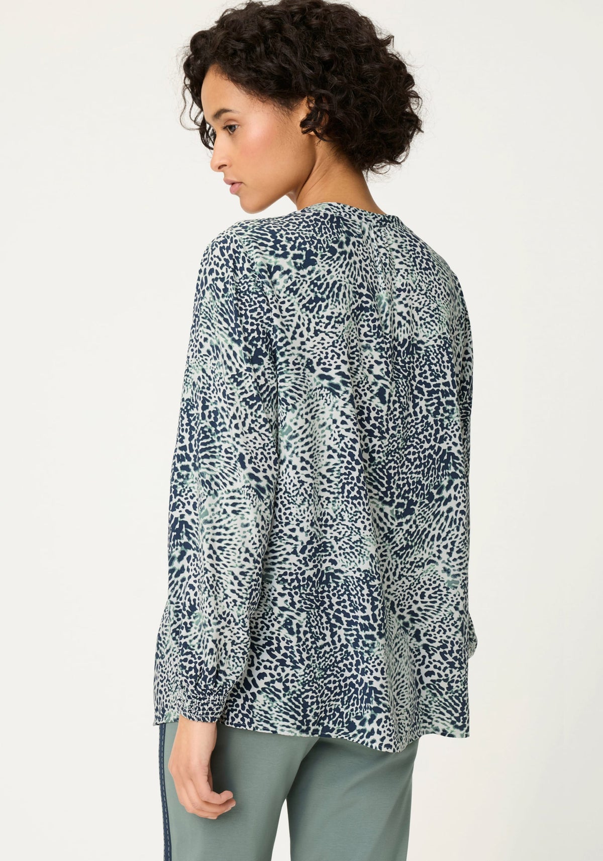 Blouse tunique à imprimé animalier