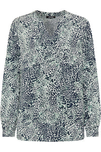 Animal Print Tunic Blouse