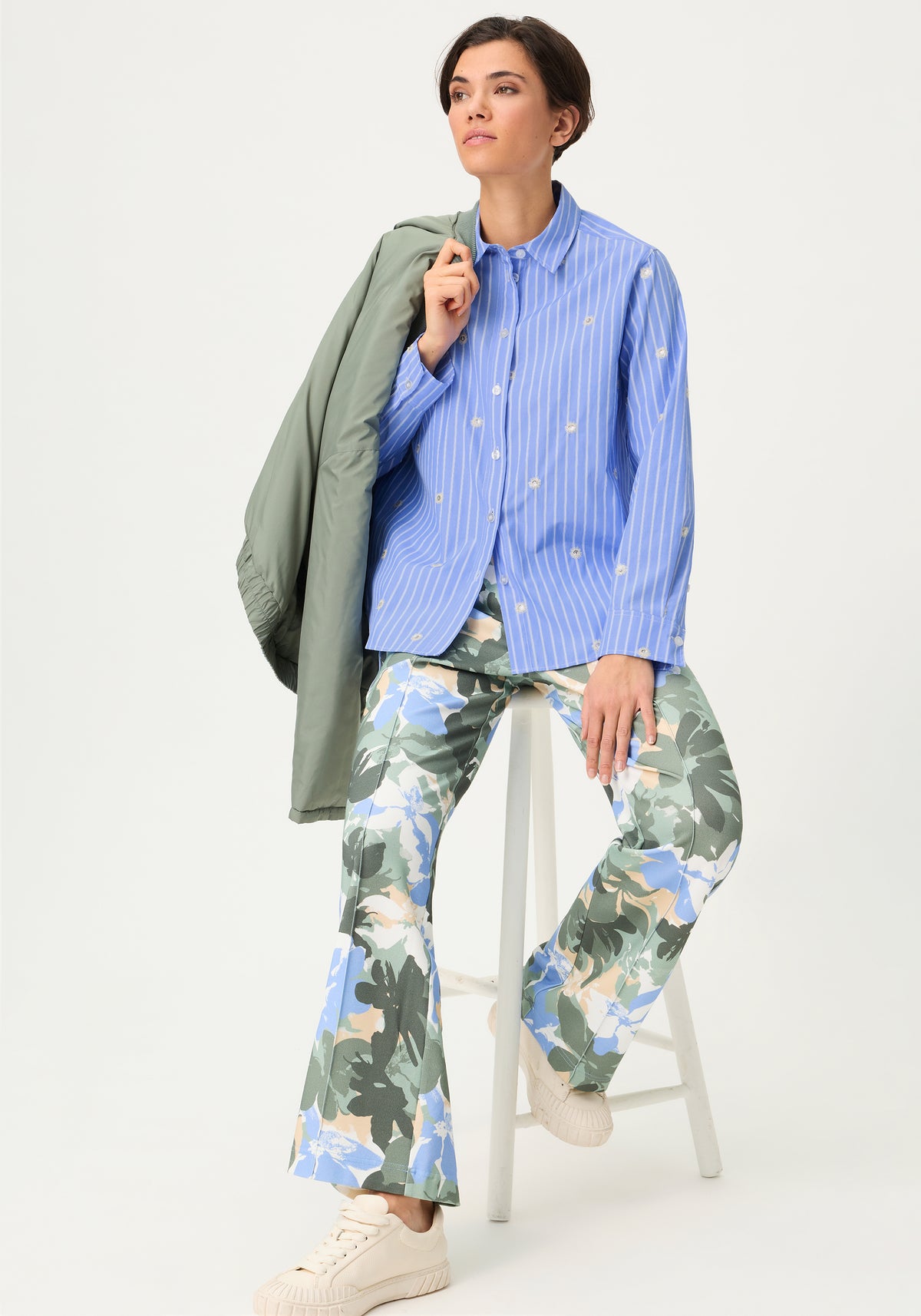 Embellised Stripe Shirt