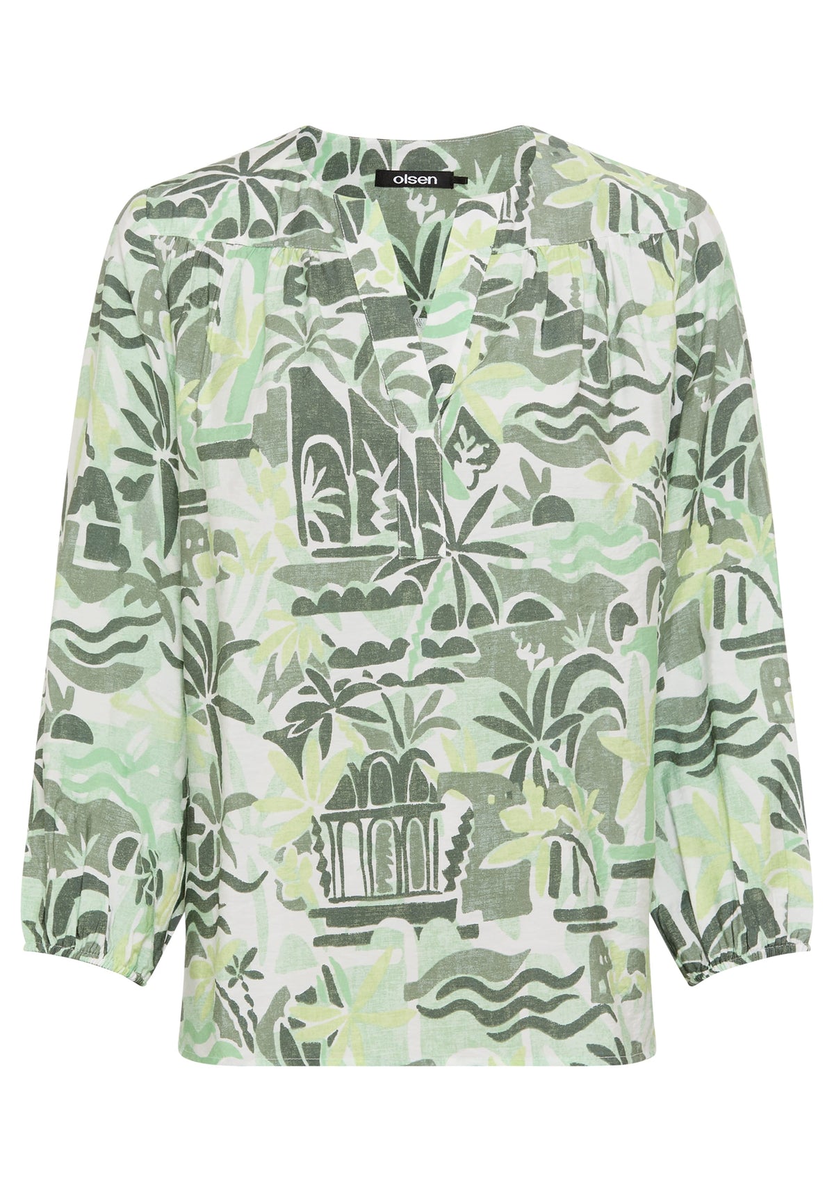 Safari Print Tunic Blouse