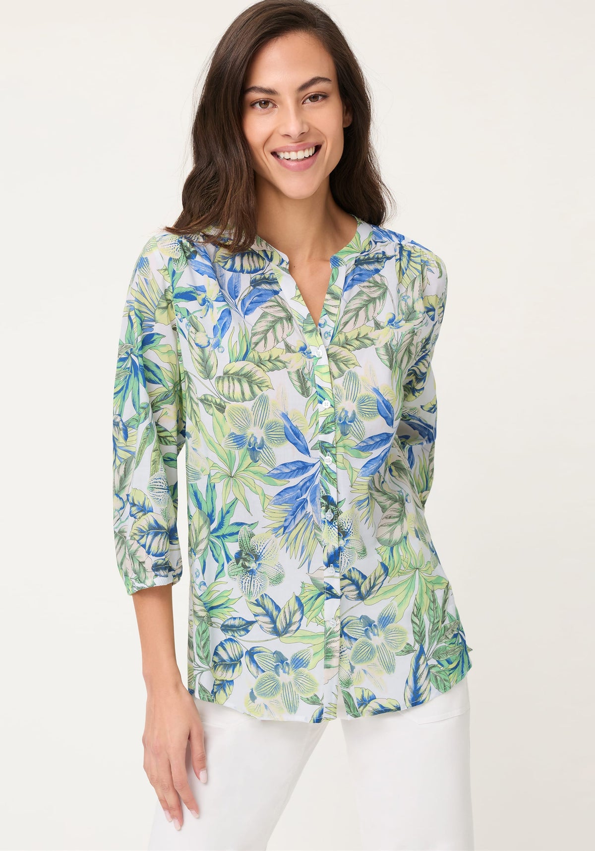 Botanical Print Tunic Shirt