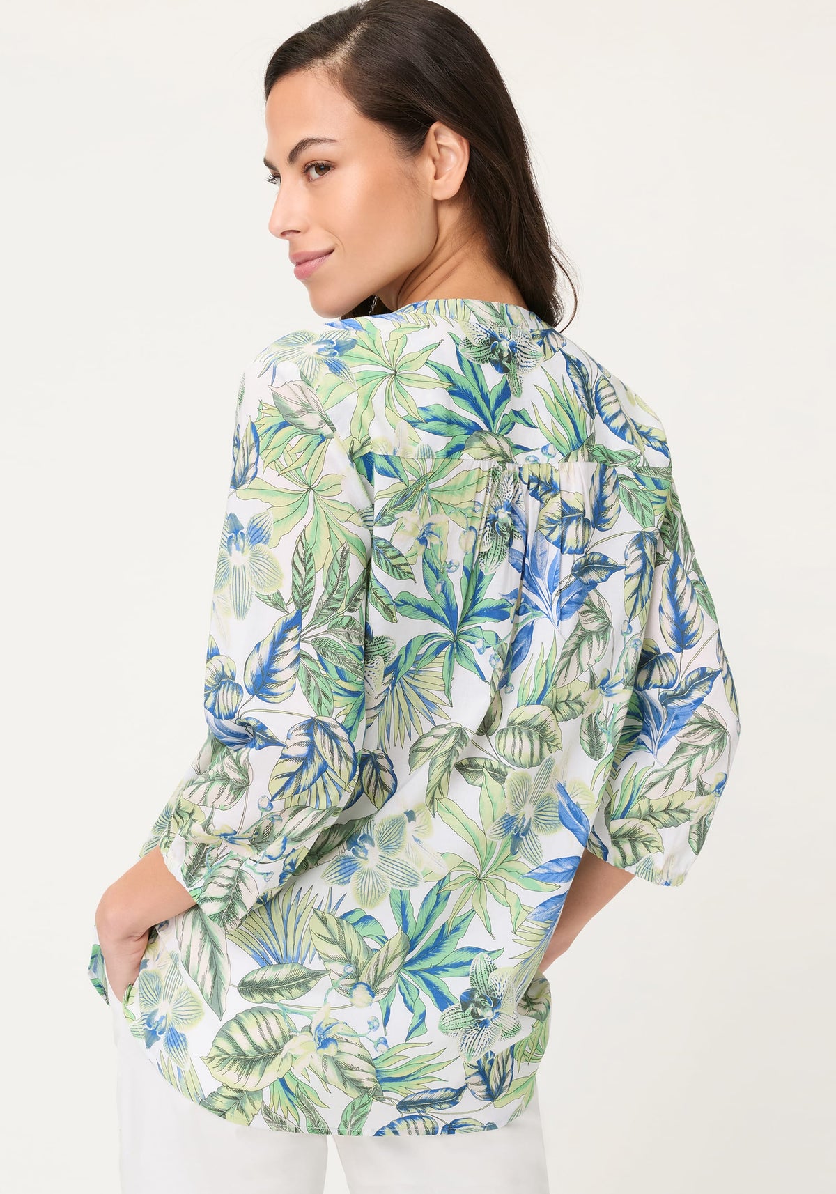 Botanical Print Tunic Shirt