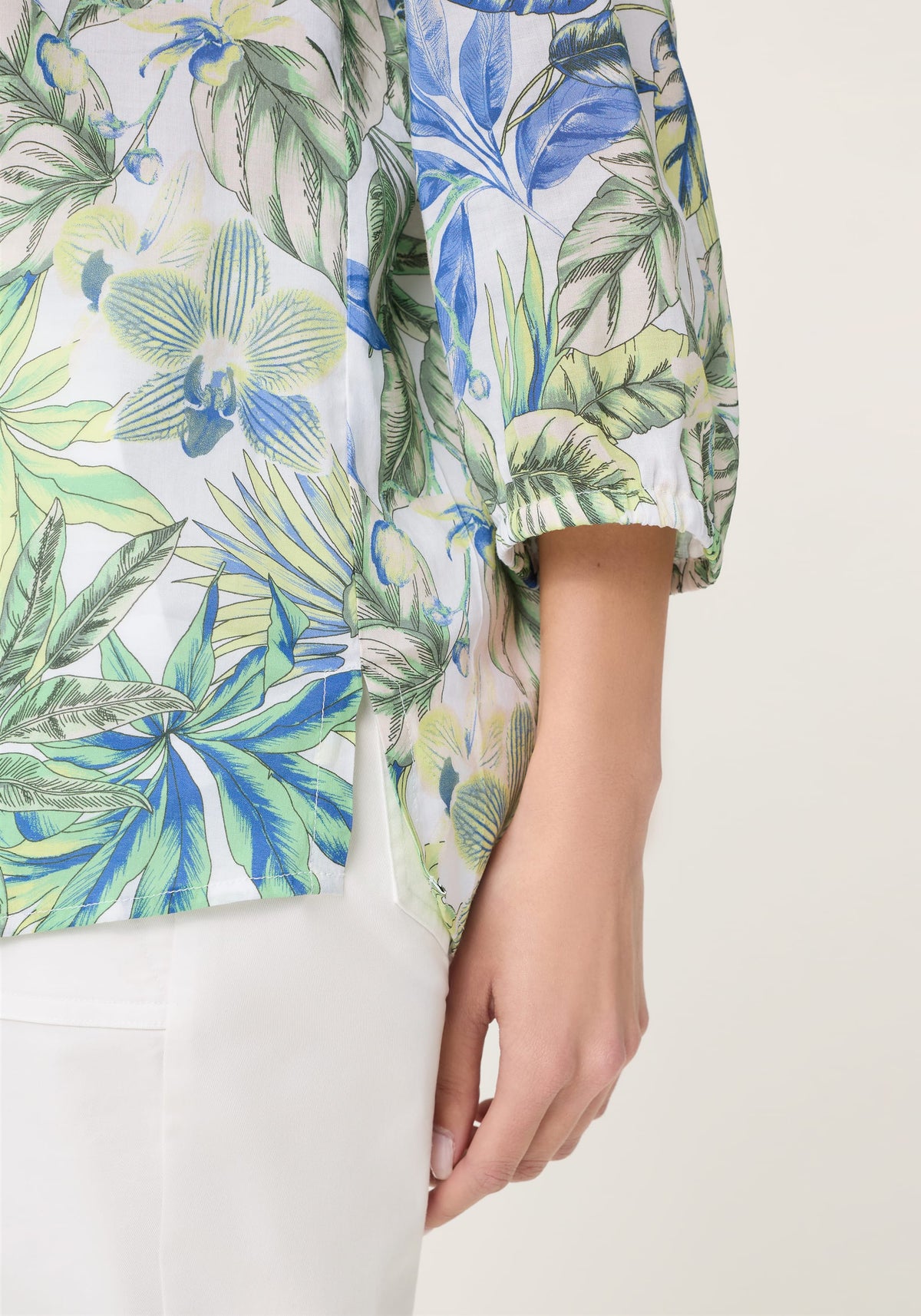 Botanical Print Tunic Shirt