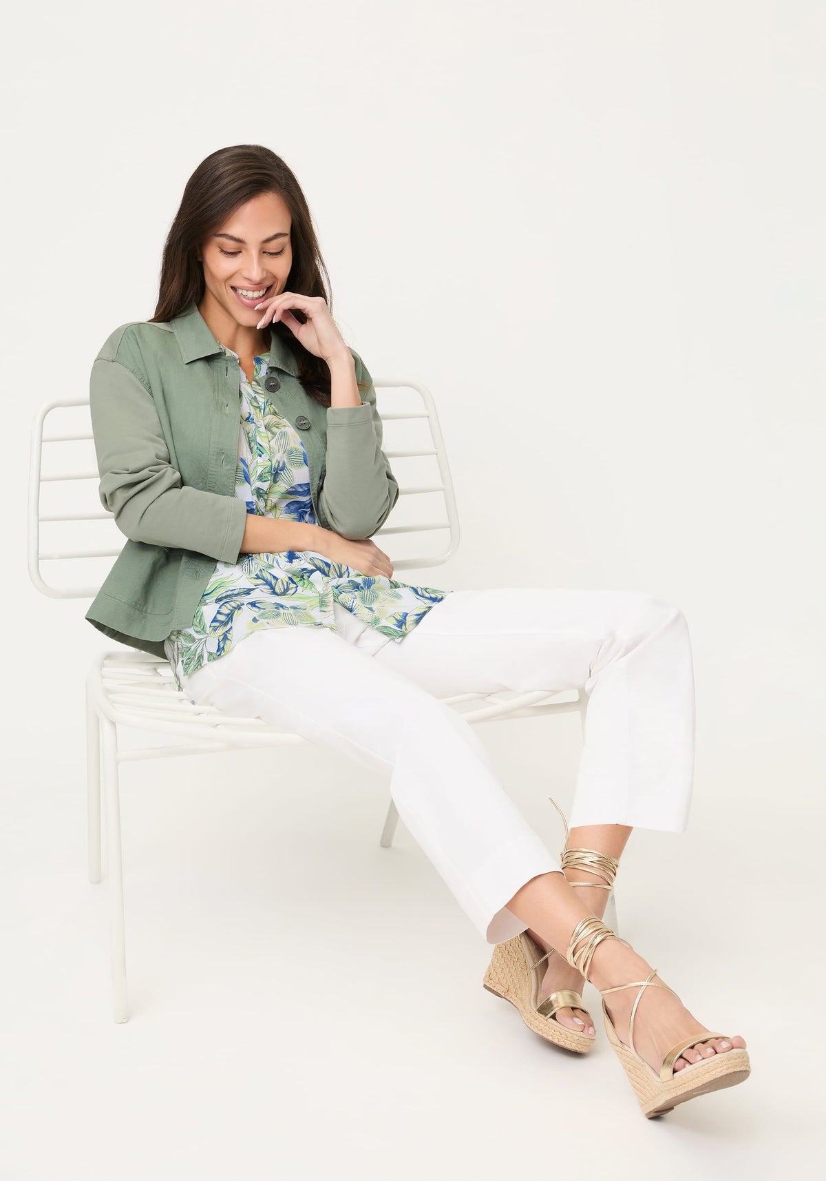 Botanical Print Tunic Shirt