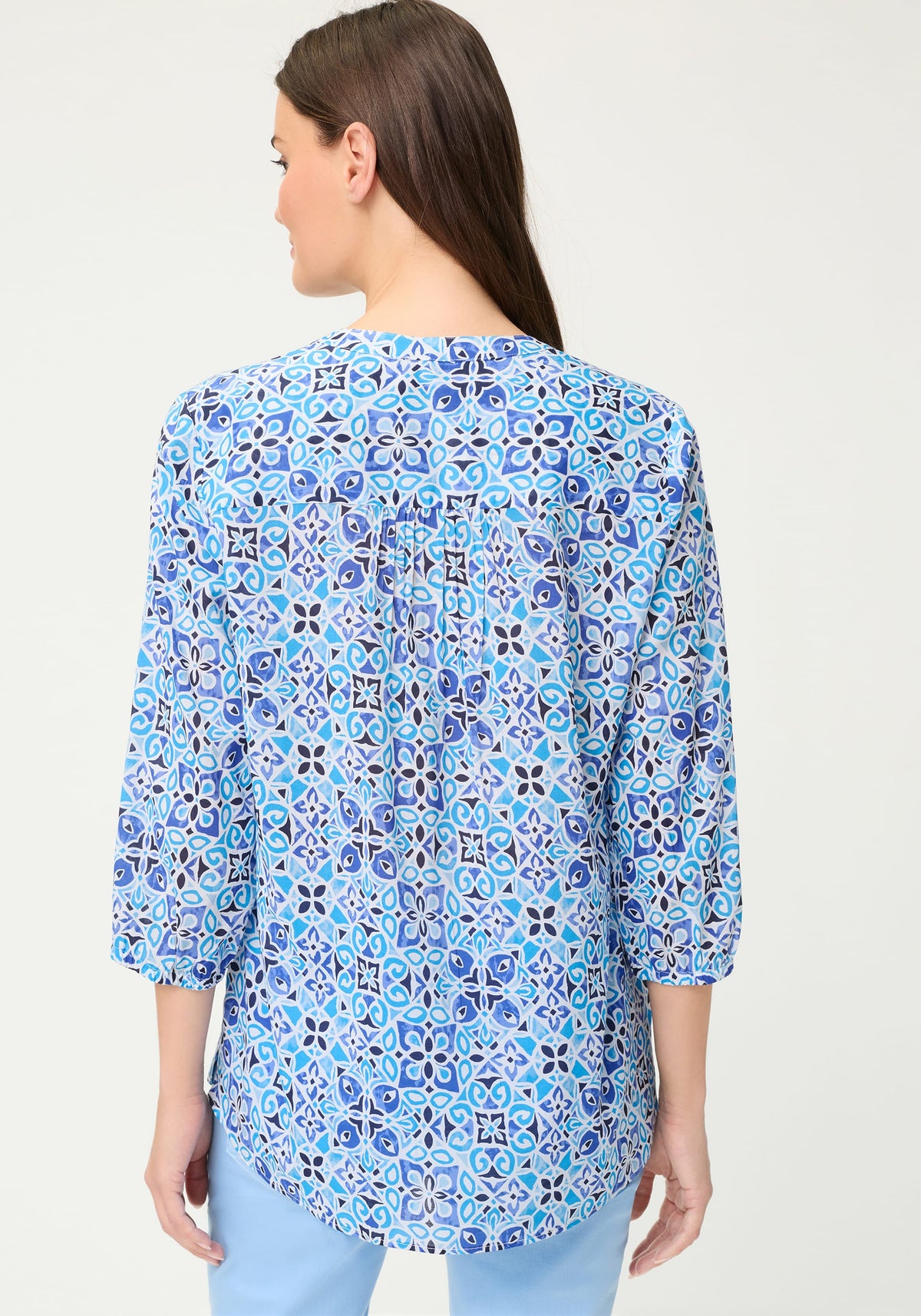Panneaux Tile Print Tunic Shirt
