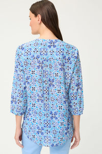 Panneaux Tile Print Tunic Shirt