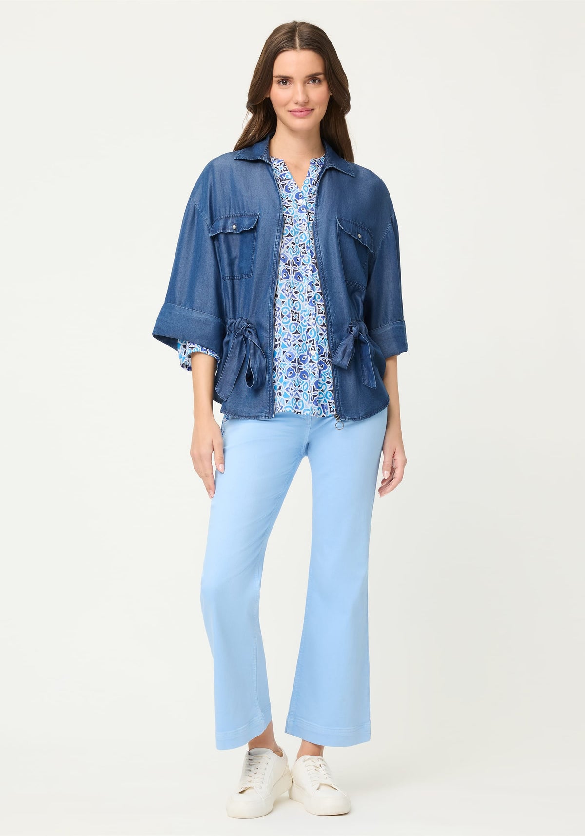 Panneaux Tile Print Tunic Shirt