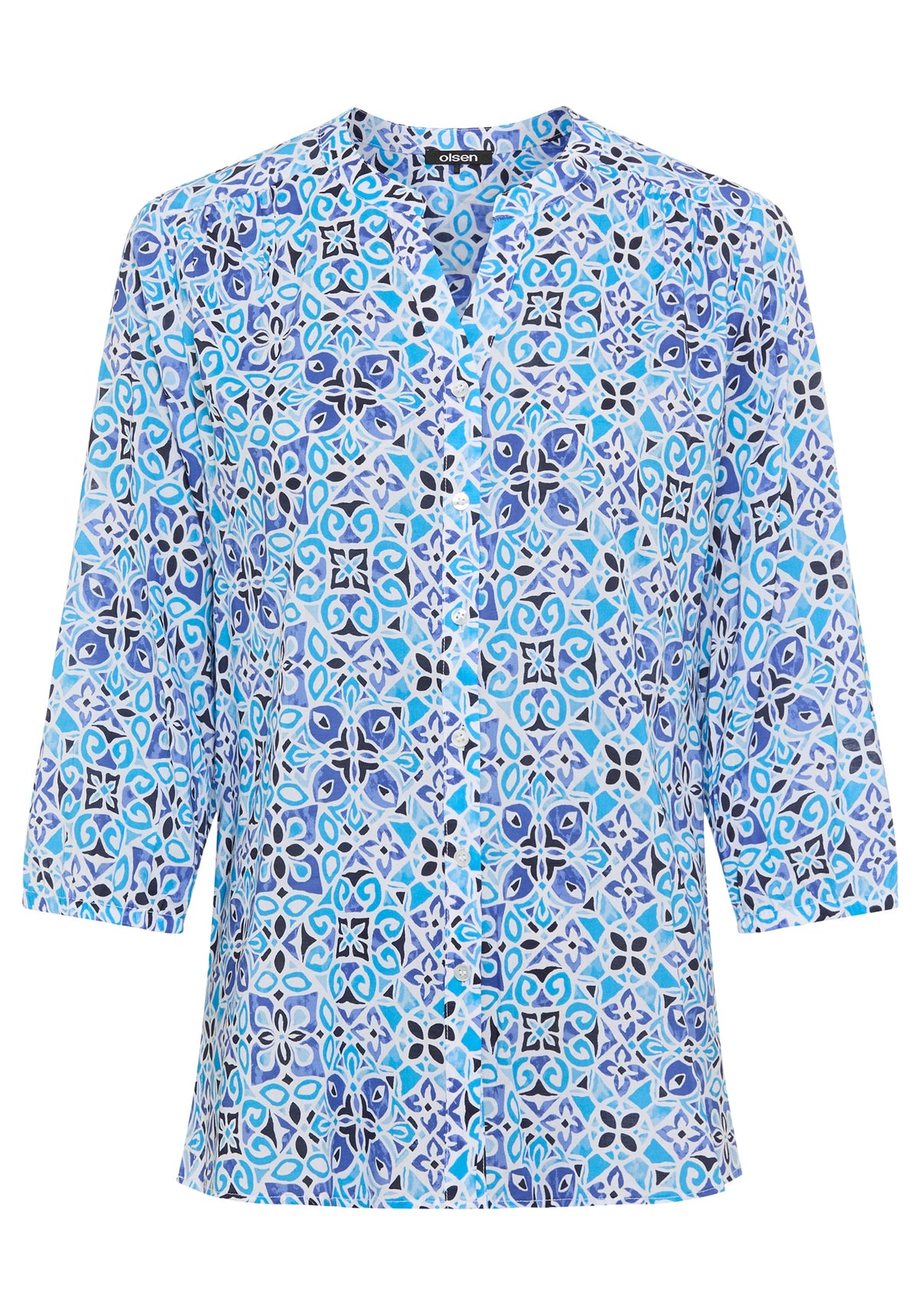 Panneaux Tile Print Tunic Shirt