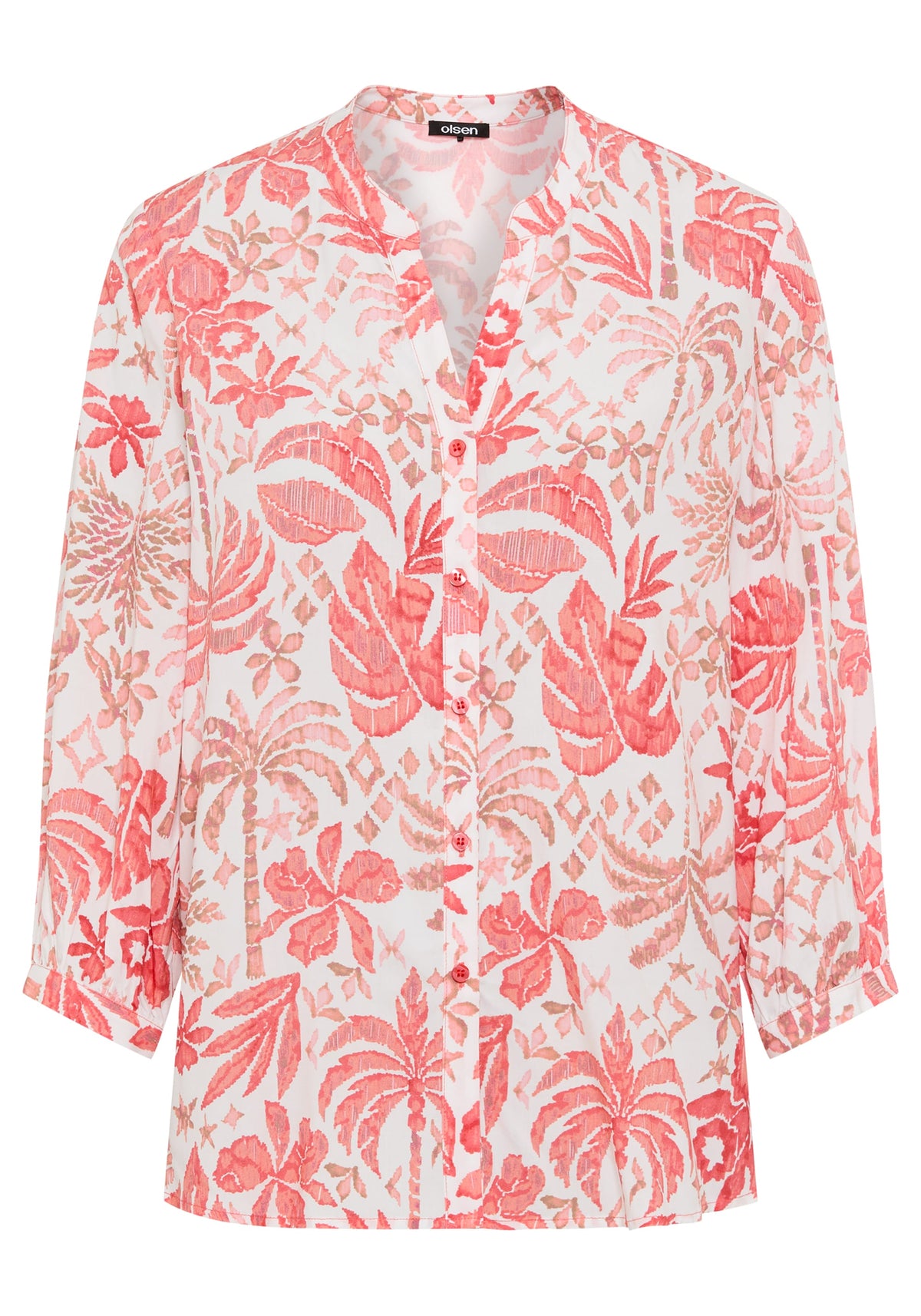 Chemise-tunique à imprimé botanique décoratif