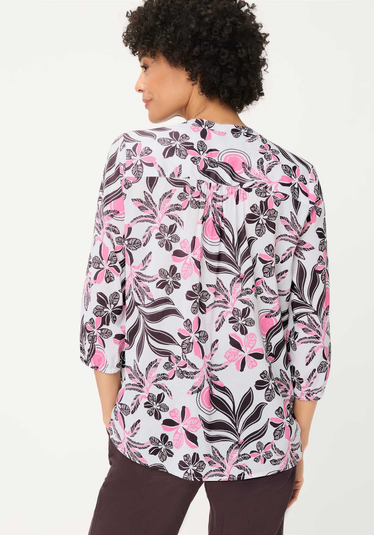 Chemise tunique à fleurs sauvages