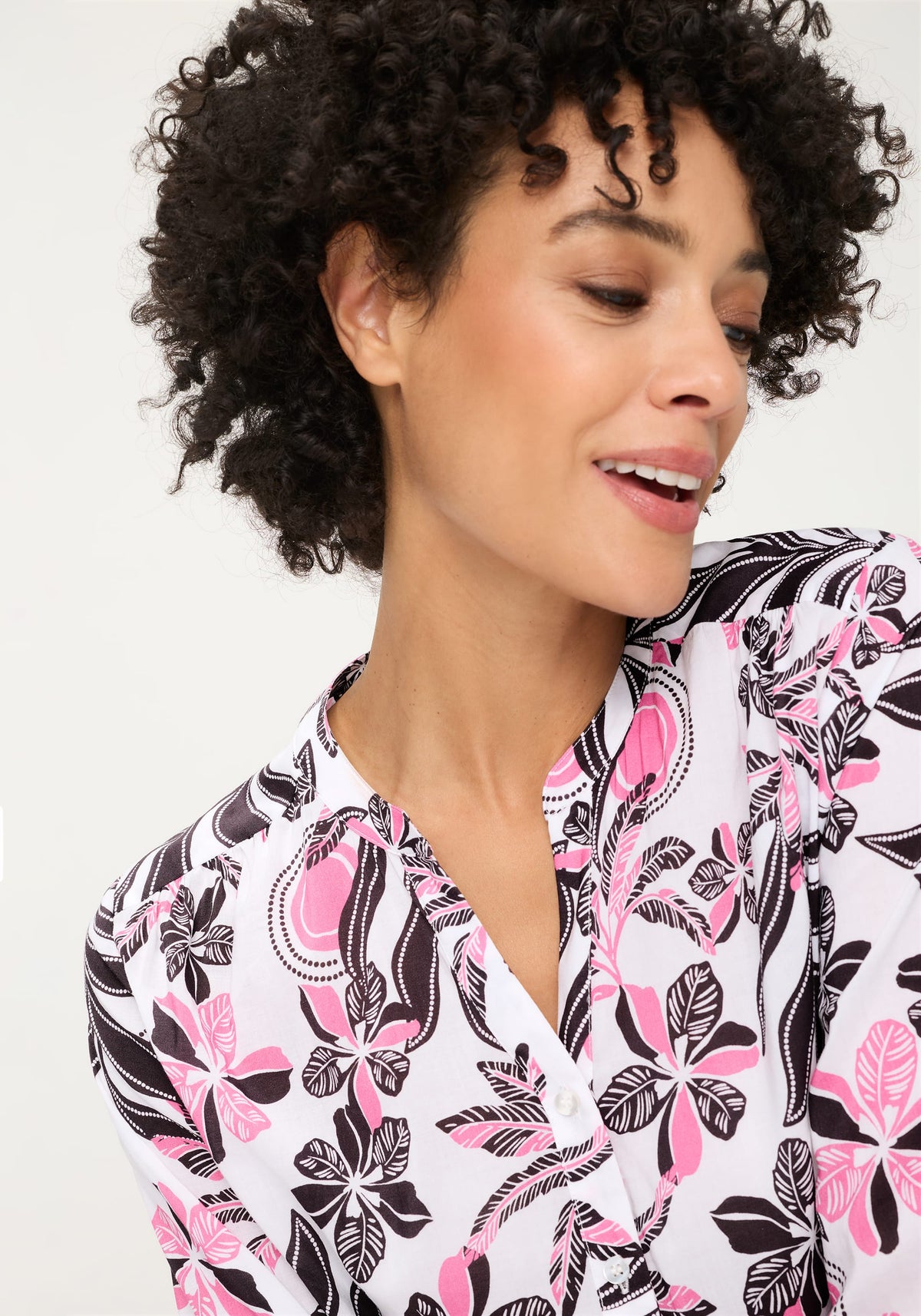 Chemise tunique à fleurs sauvages