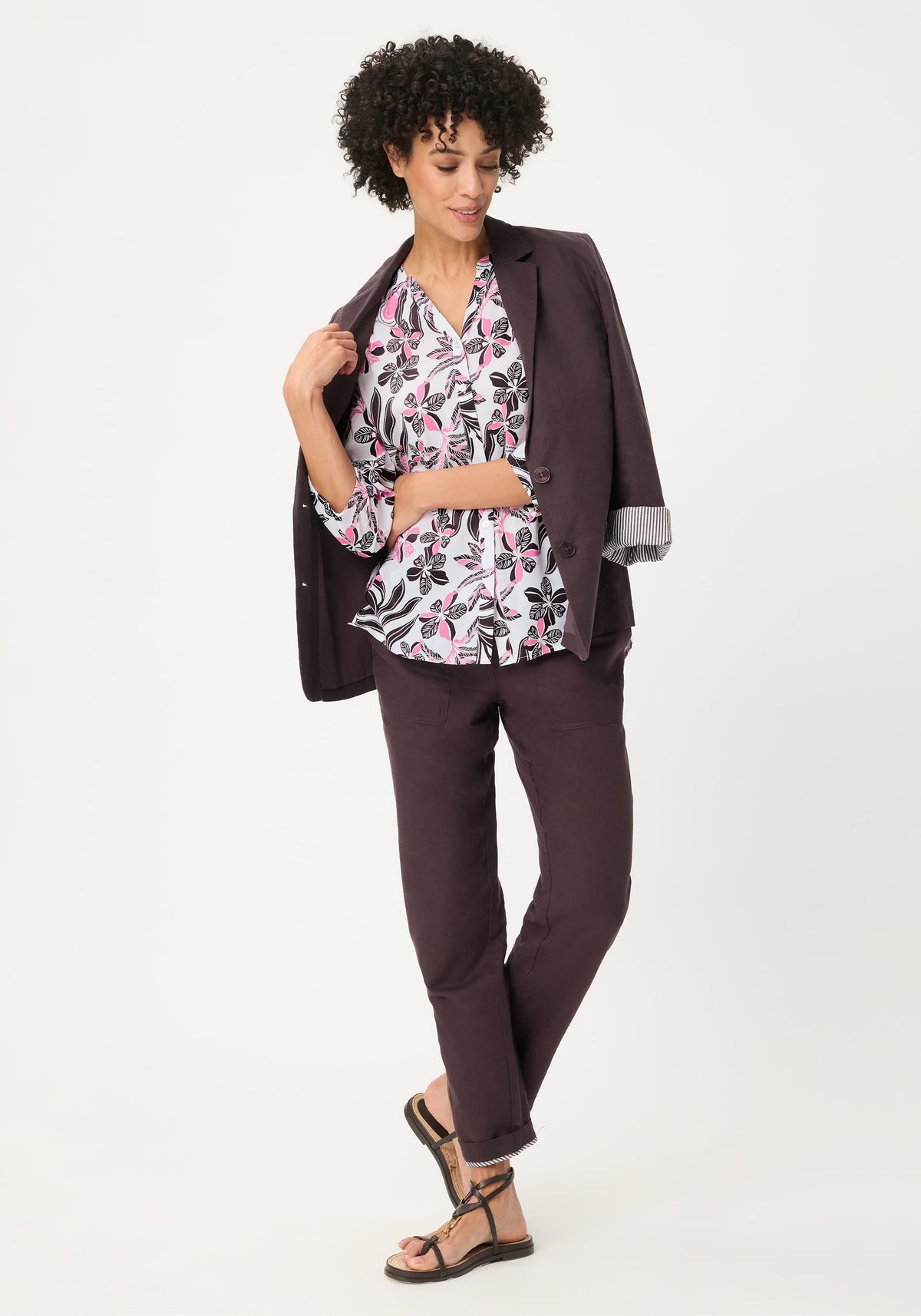 Chemise tunique à fleurs sauvages
