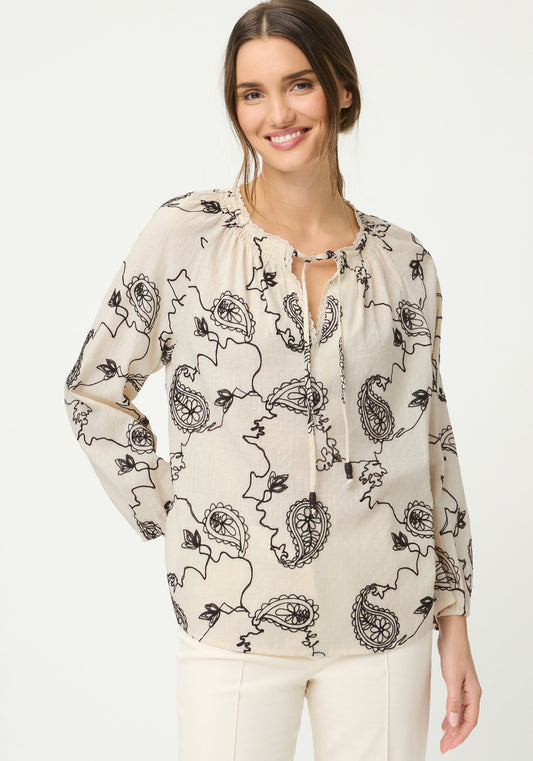 Blouse tunique brodée