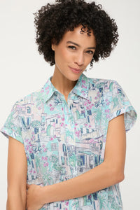 Chemise à imprimé « Villa italienne »