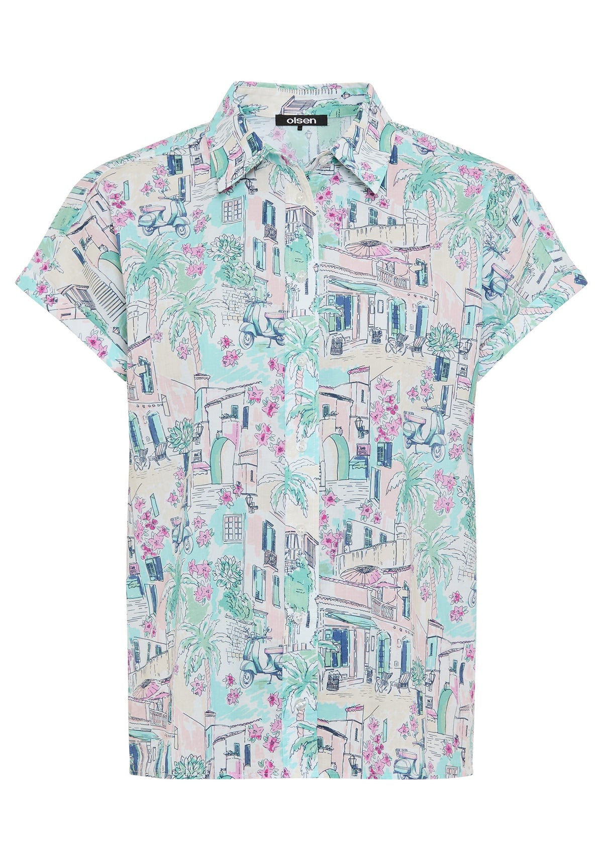 Chemise à imprimé « Villa italienne »