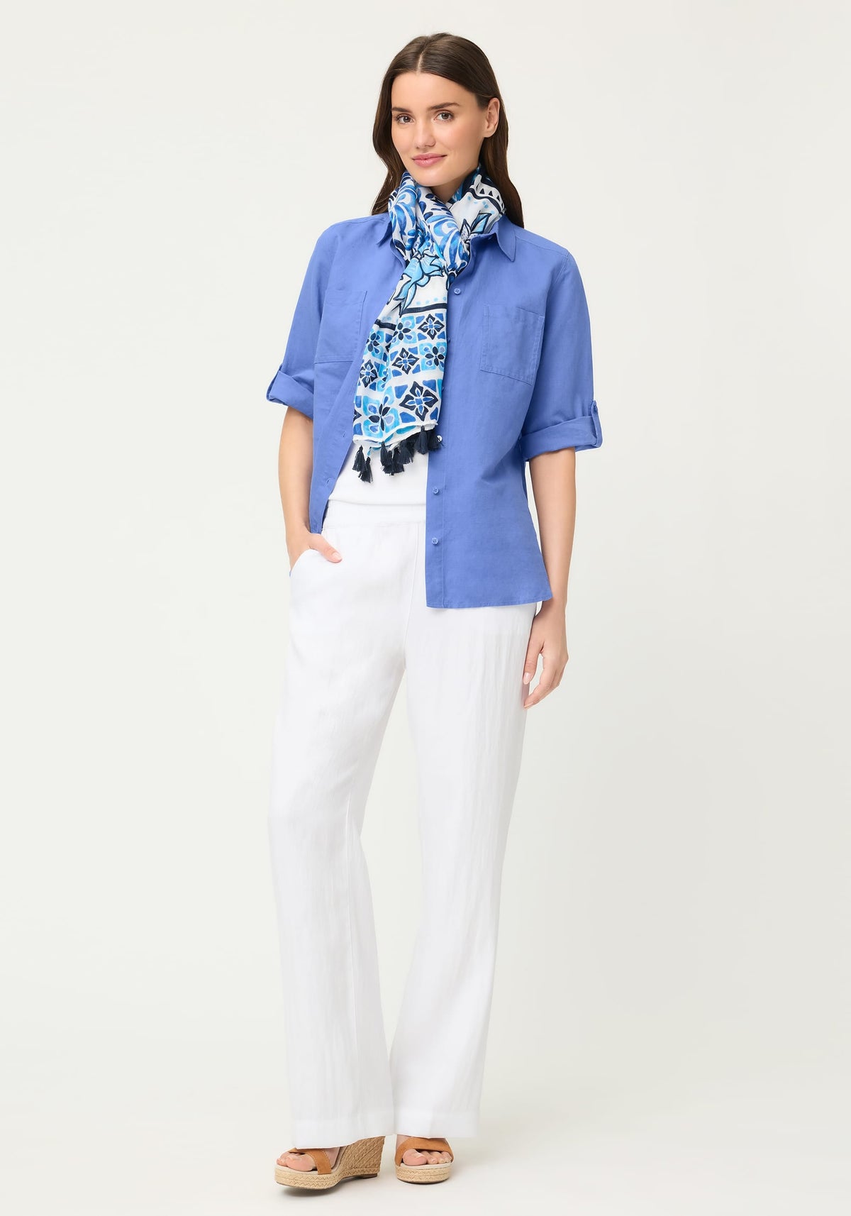 Chemise en lin et coton