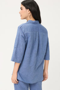 Chemise en lin et coton