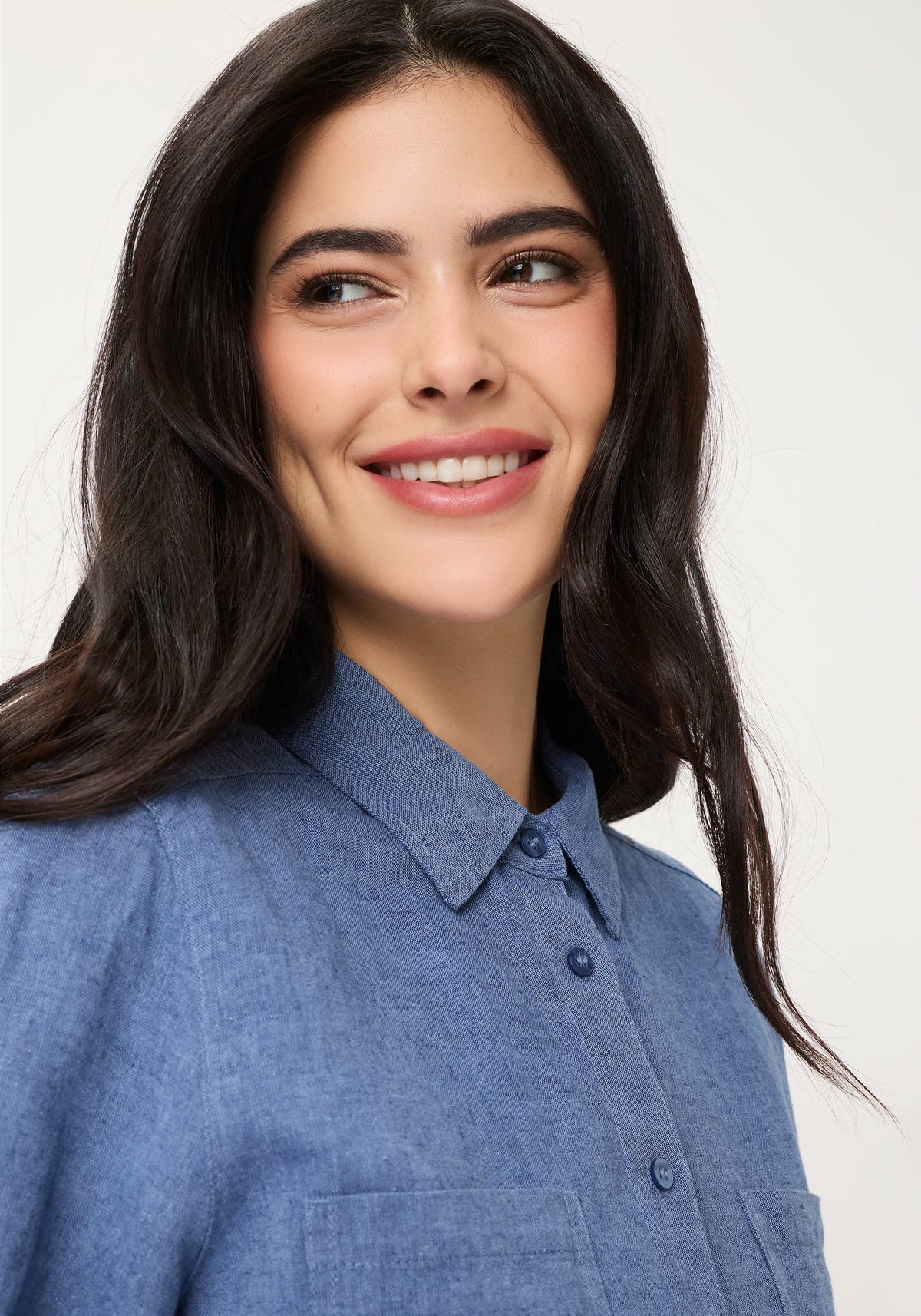 Chemise en lin et coton