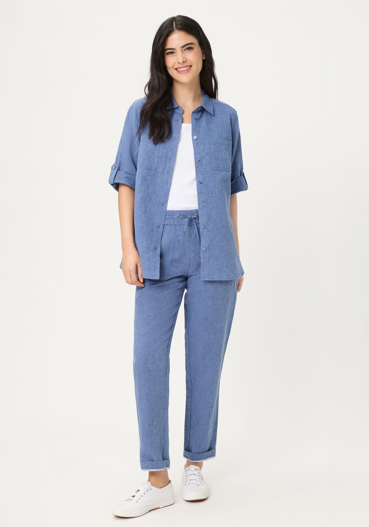 Chemise en lin et coton