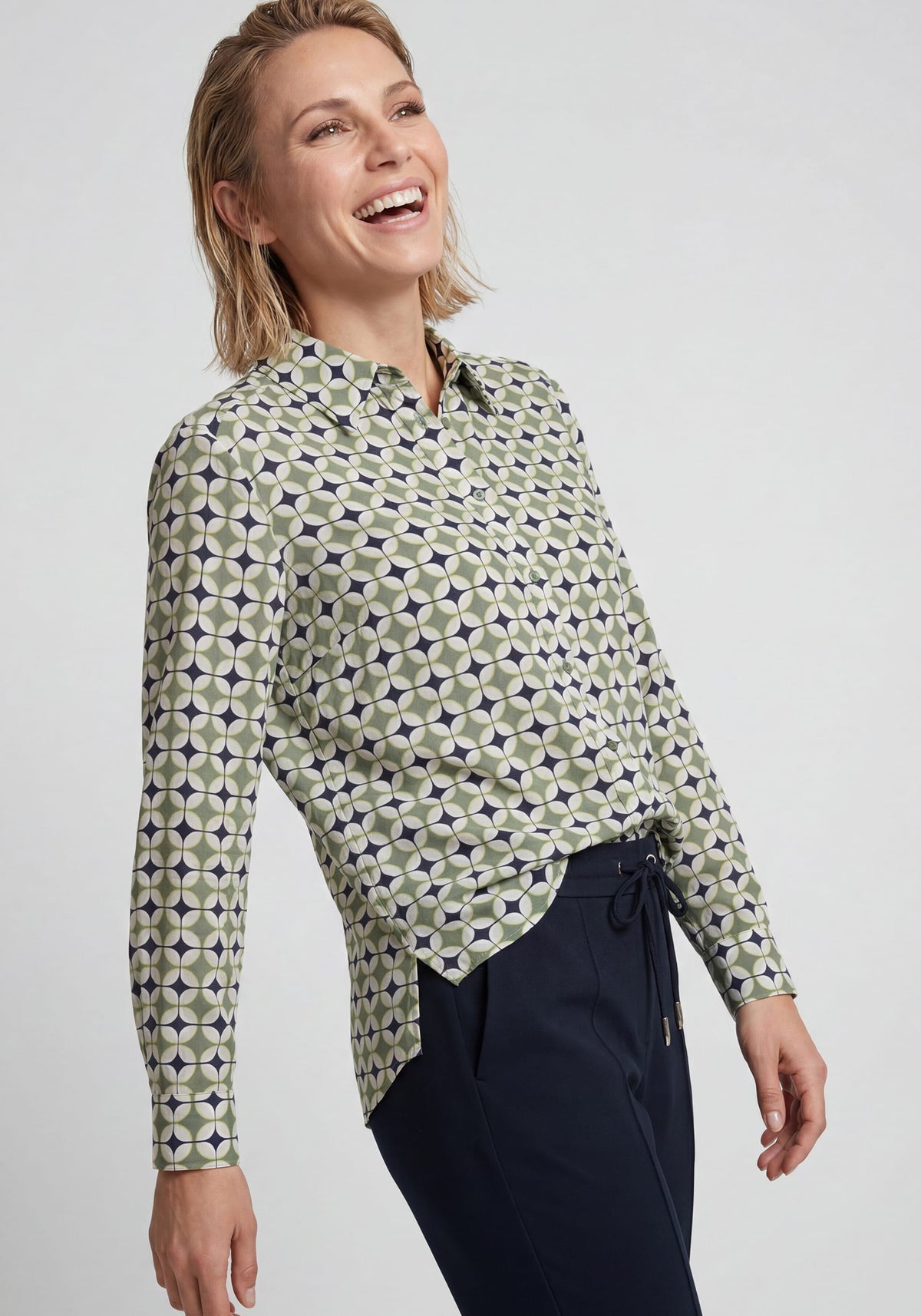 Retro Geo Print Shirt