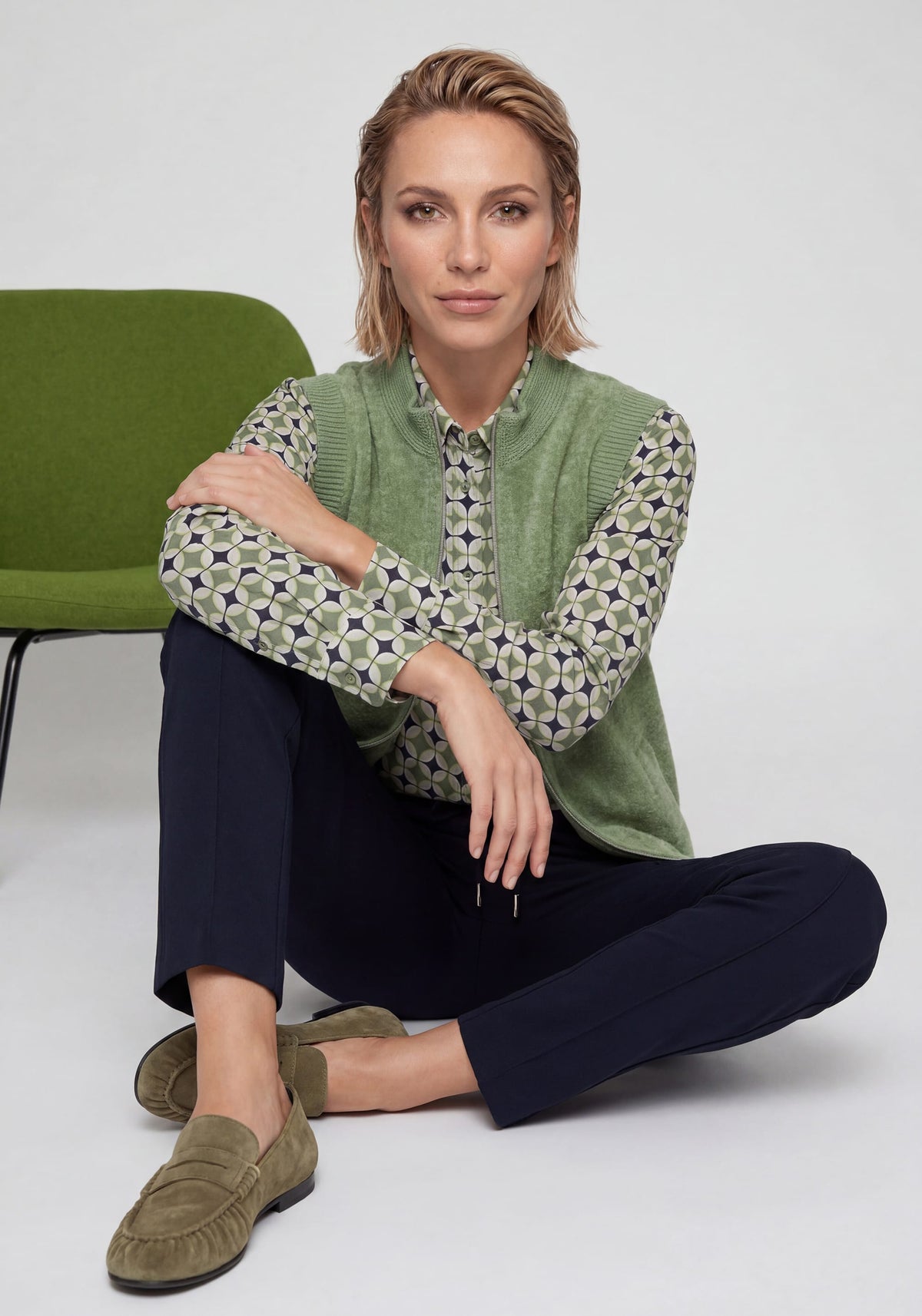Retro Geo Print Shirt