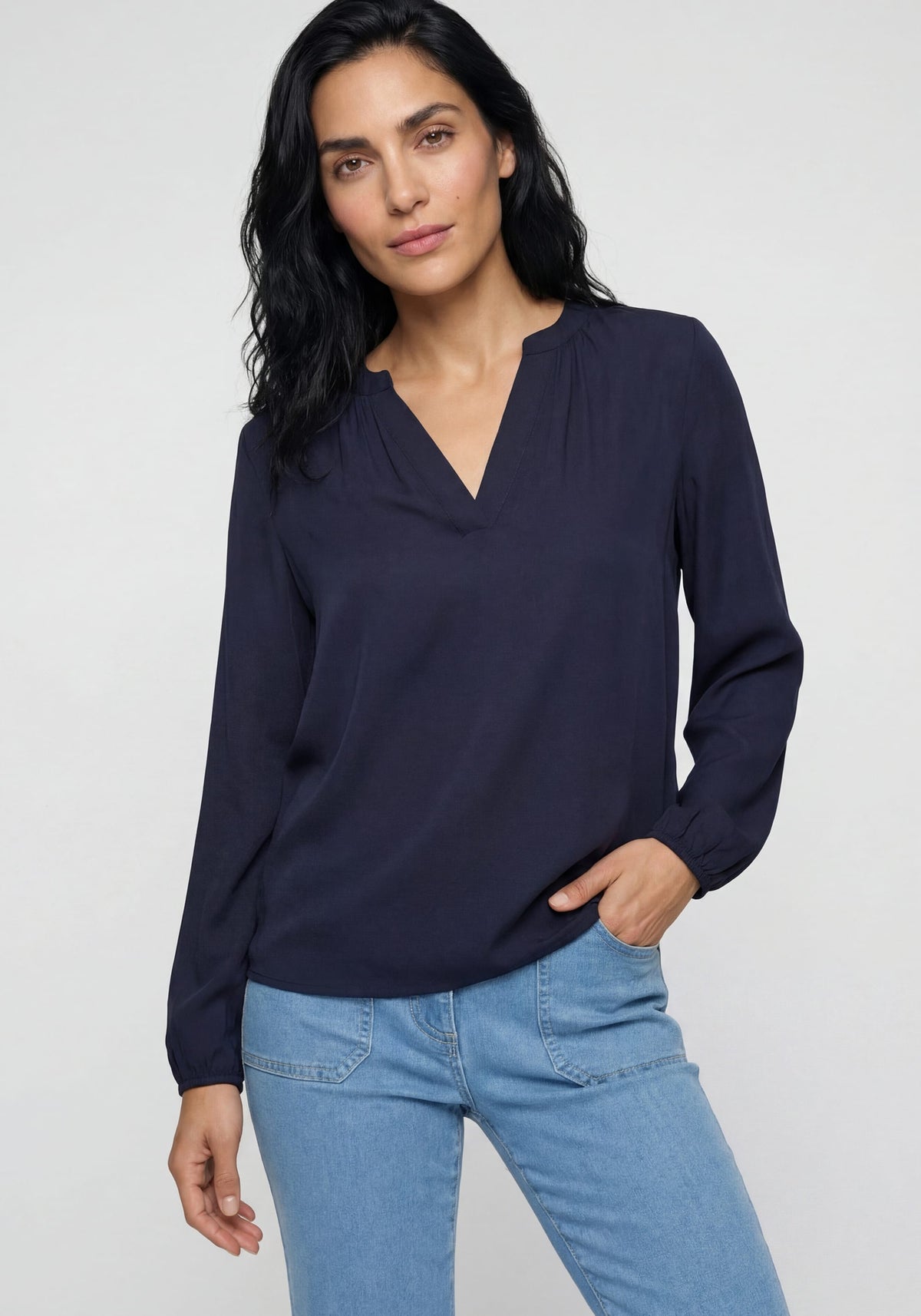 Solid Tunic Blouse