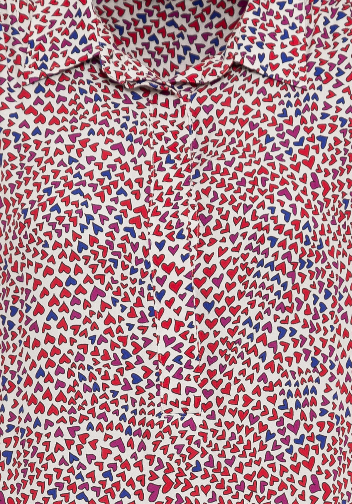 Long Sleeve Allover Heart Print Midi Dress